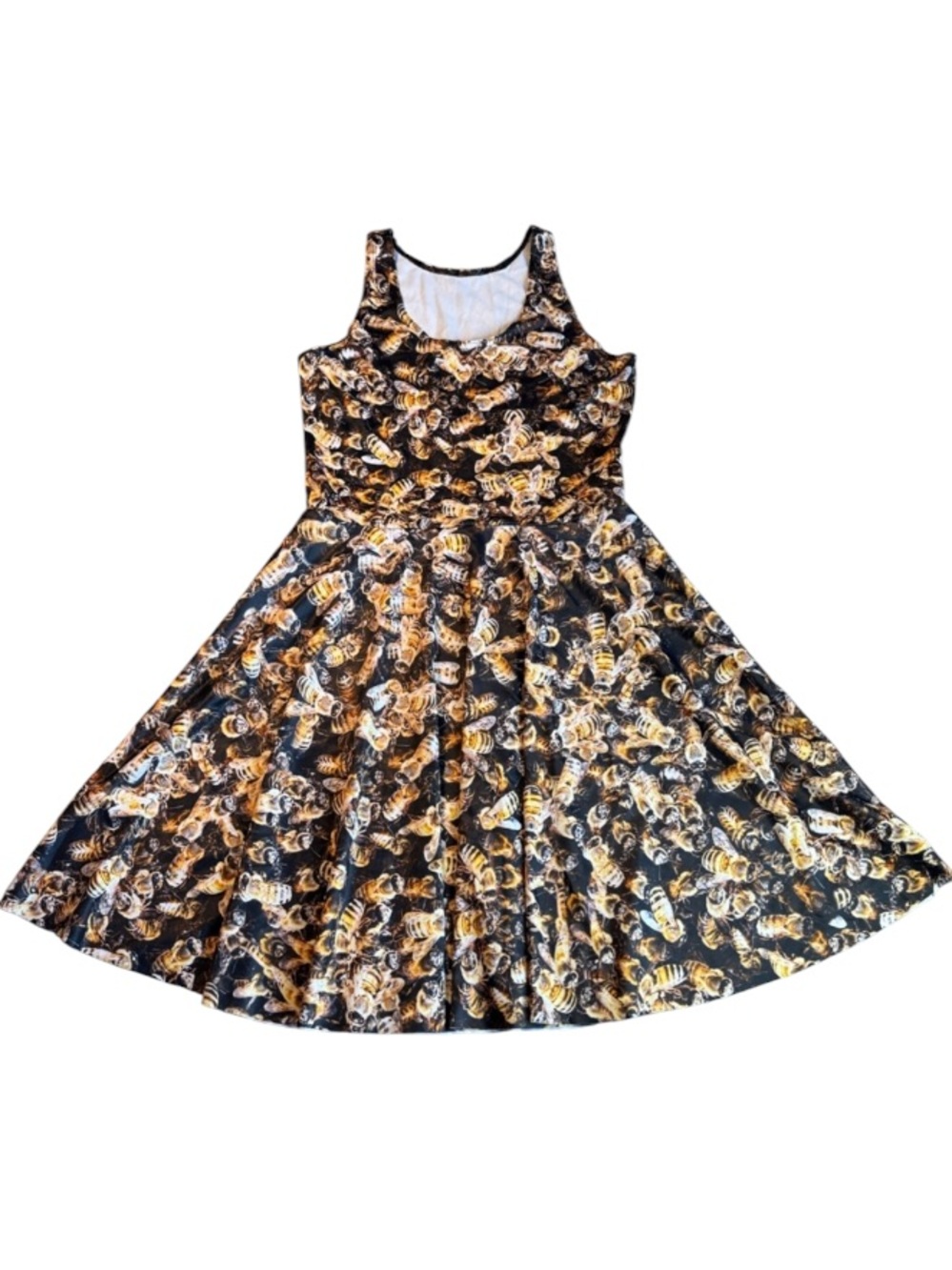 NWOT Blackmilk Bee Reversible Skater Dress ~ LIMITED Size Large - Picture 3 of 12